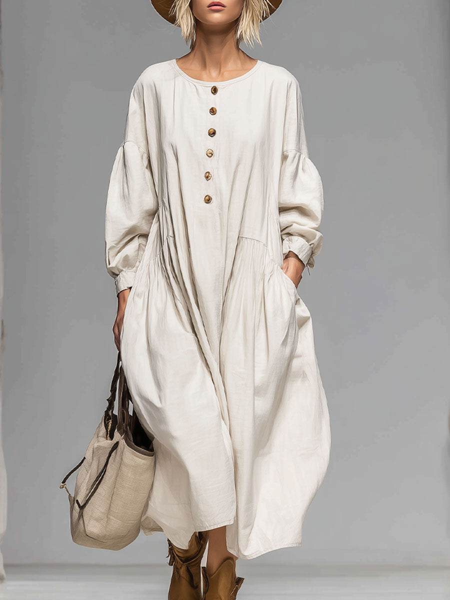 Anna-Berg | Cotton Button-Front Dress