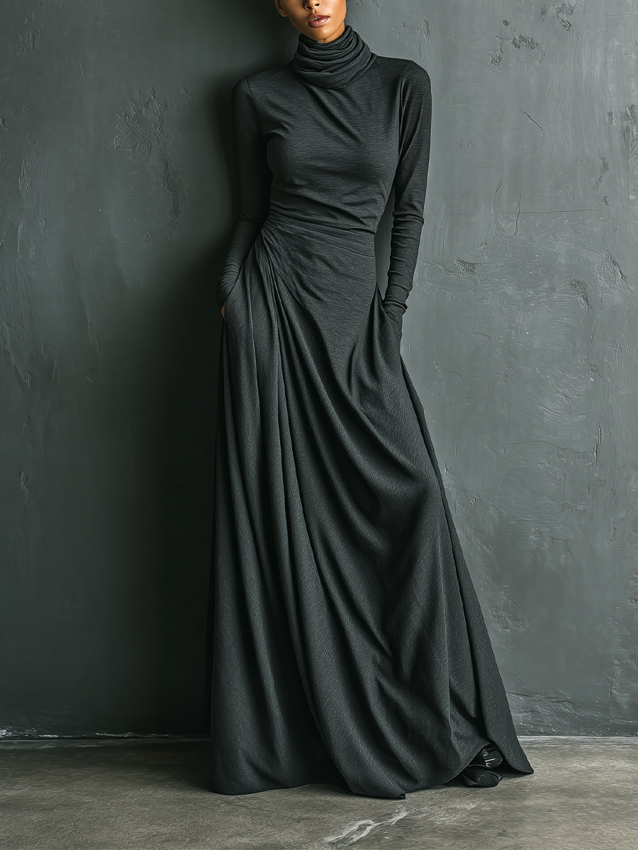 Anna-Berg | Cotton Turtleneck Evening Dress