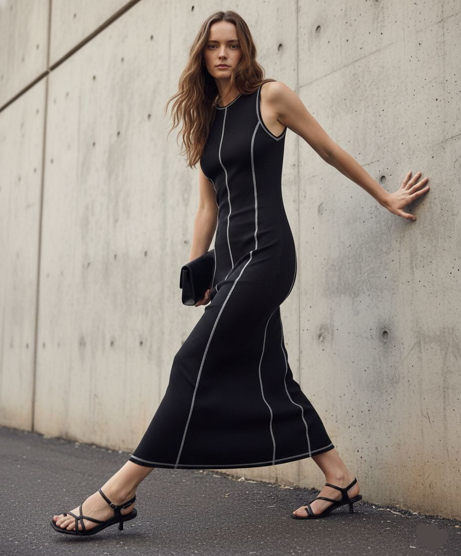 Anna-Berg | Sleeveless Maxi Knit Dress