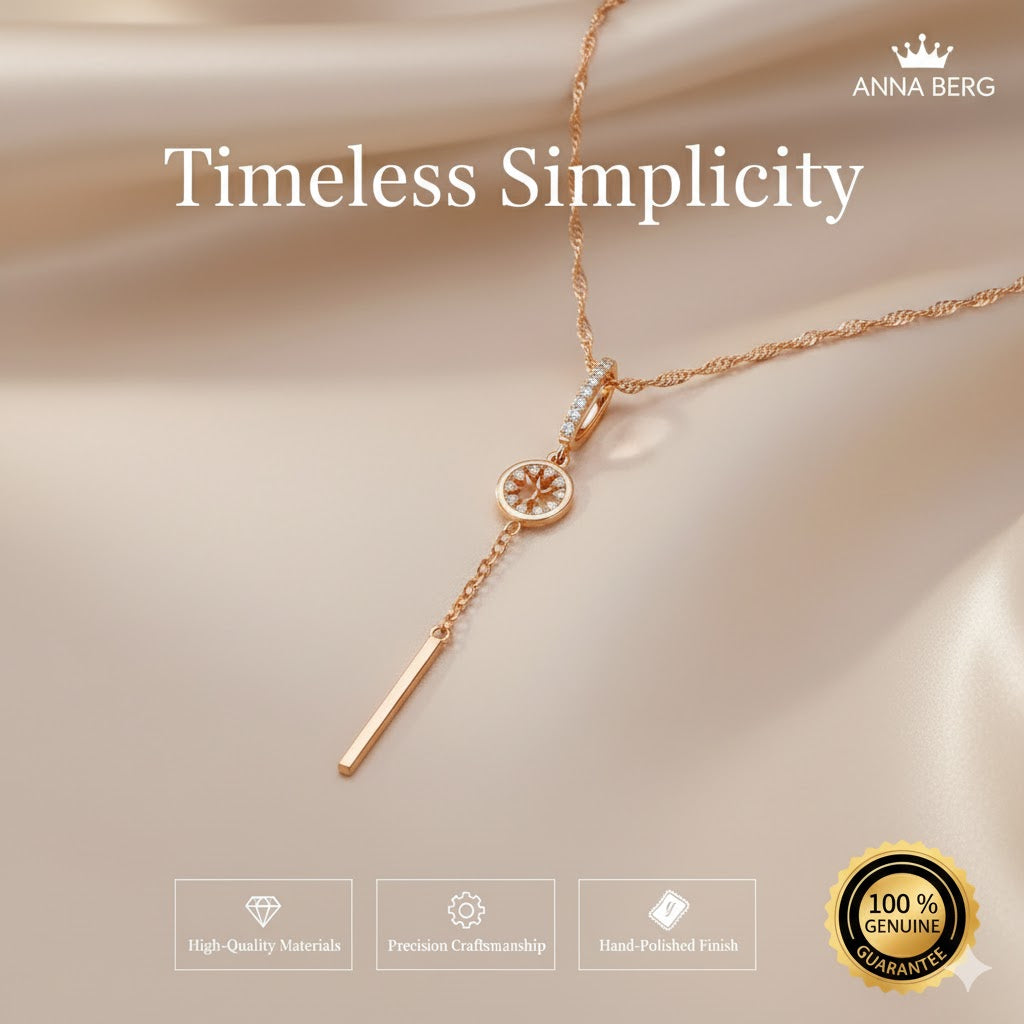 Elegant Rounded Crystal Necklace in Gold