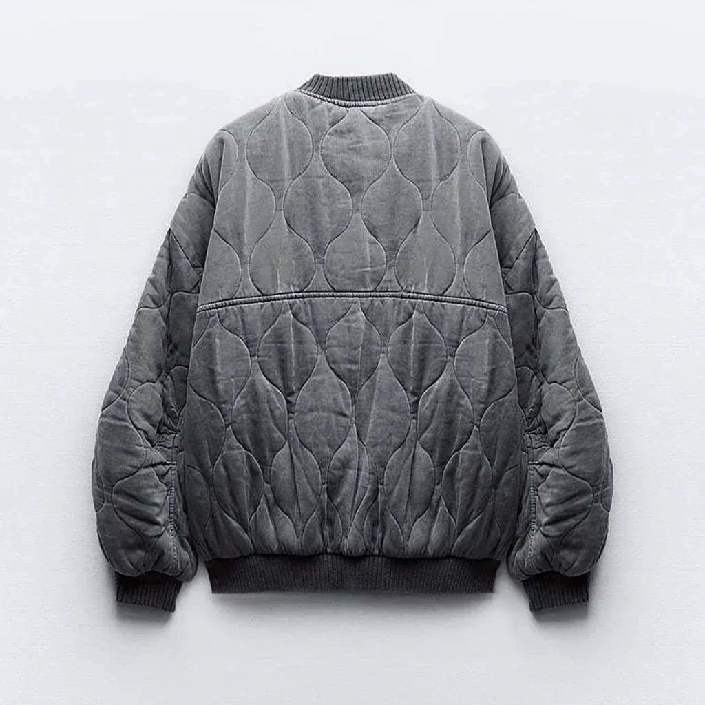 Anna-Berg | Women's Oversized Quilted Bomber Jacket