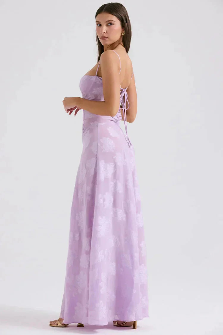Anna-Berg | Floral Lace-Up Dress
