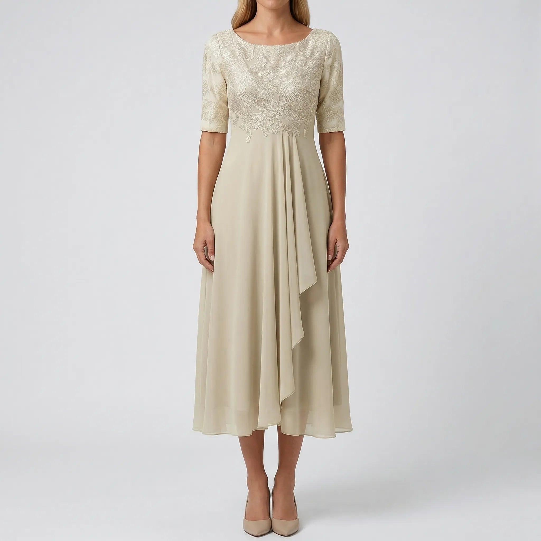 Anna-Berg | A-Line With Lace Bodice Dress