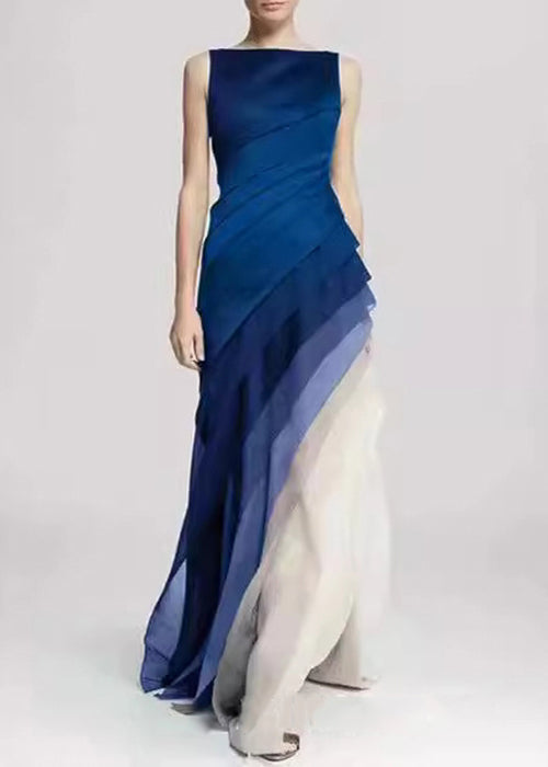 Anna-Berg | French Black High Waist Patchwork Dress