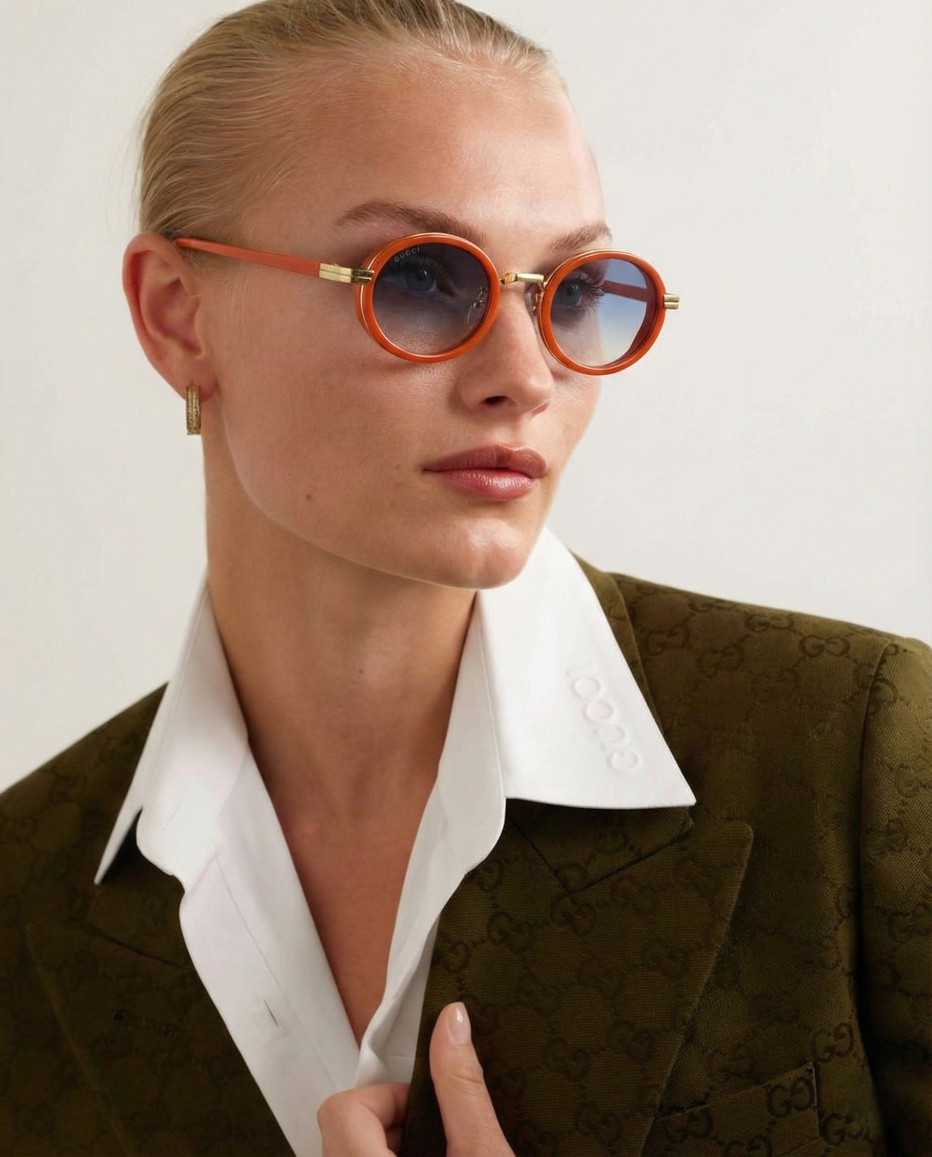 Anna-Berg | Black Polarized Round Metal Sunglasses