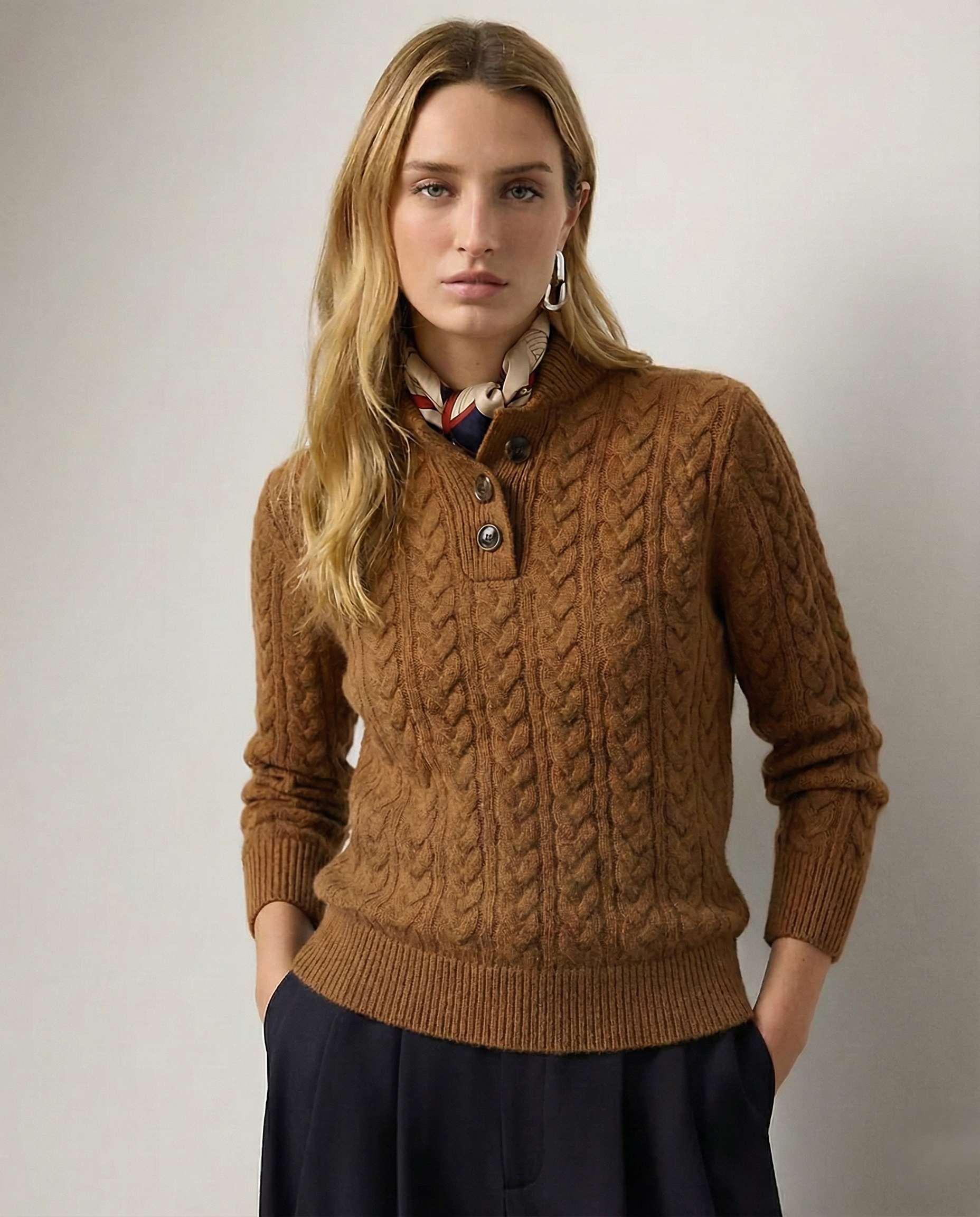 Anna-Berg | Button-Up Cashmere Sweater