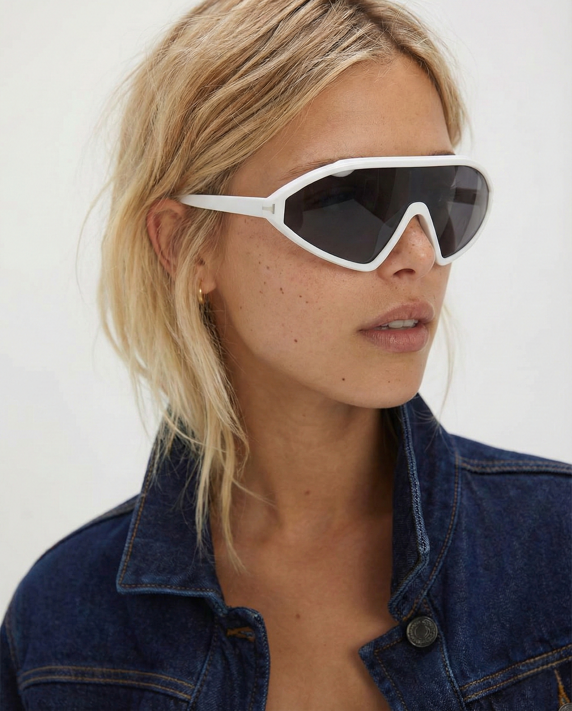 Anna-Berg | Black Angled Acetate Sunglasses