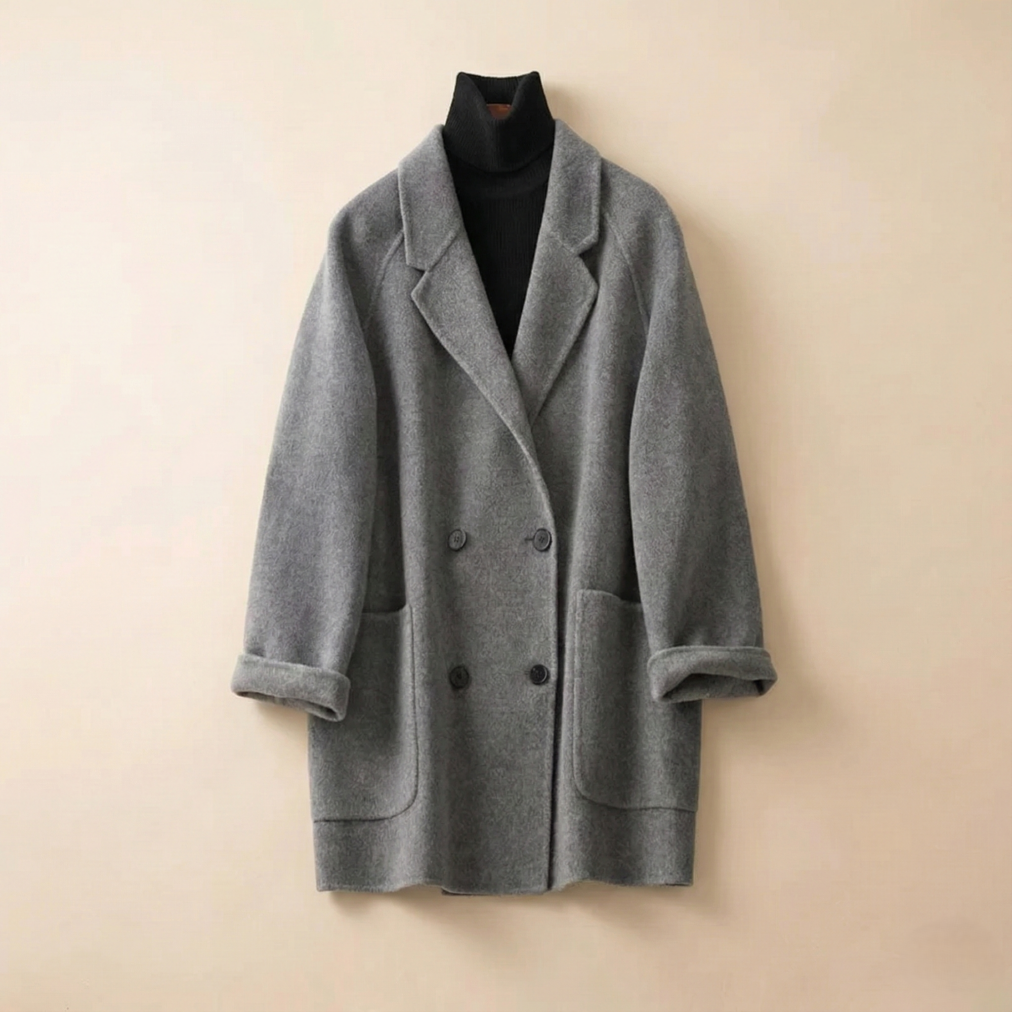 Anna-Berg | Wool Herringbone Coat