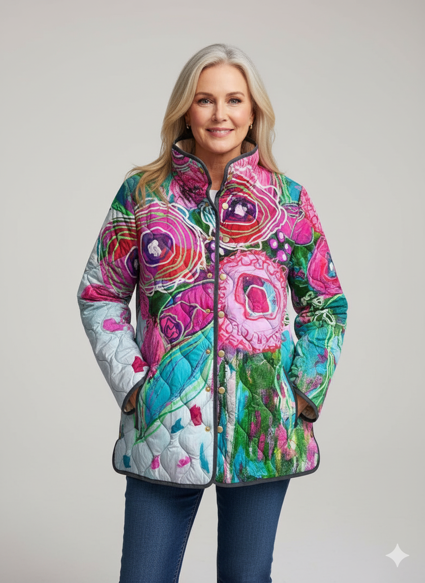 Anna-Berg | Floral Patterned Women's Jacket