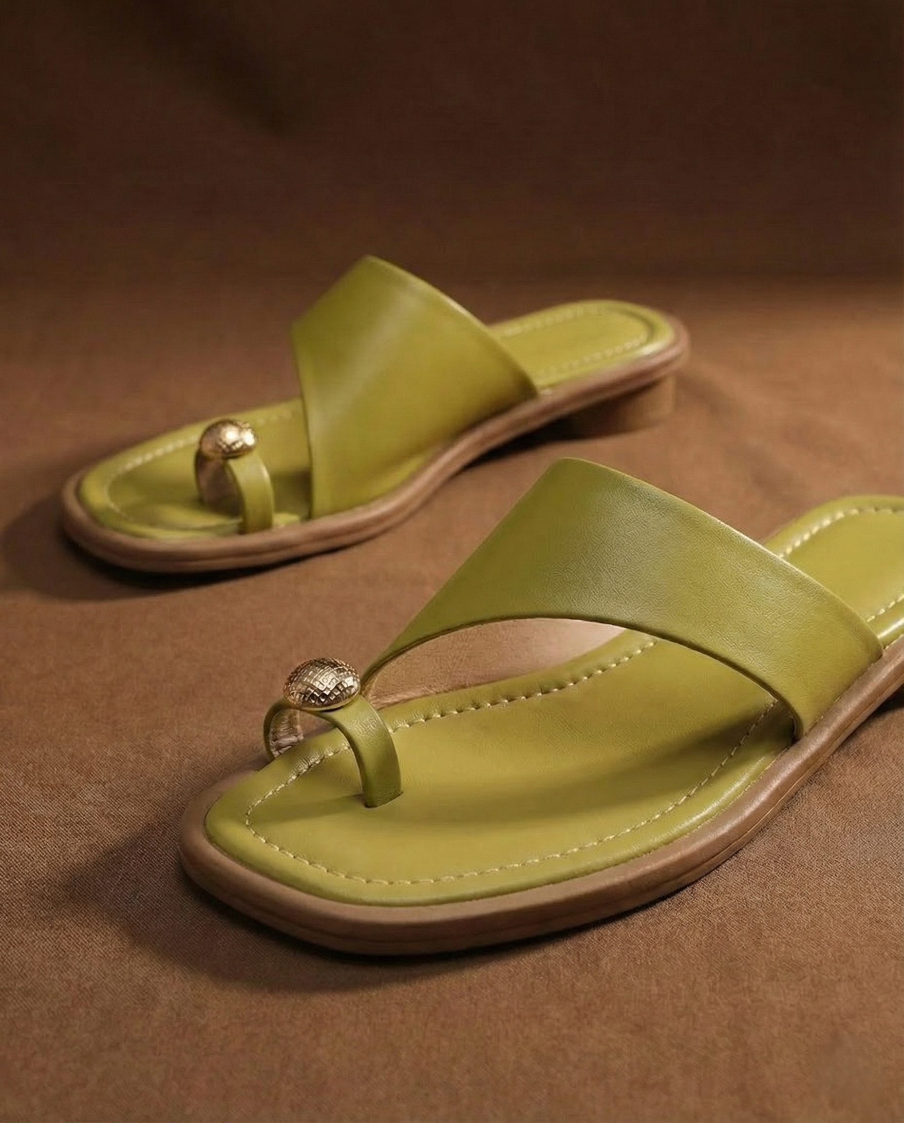 Anna-Berg | Square-Toe Leather Slides