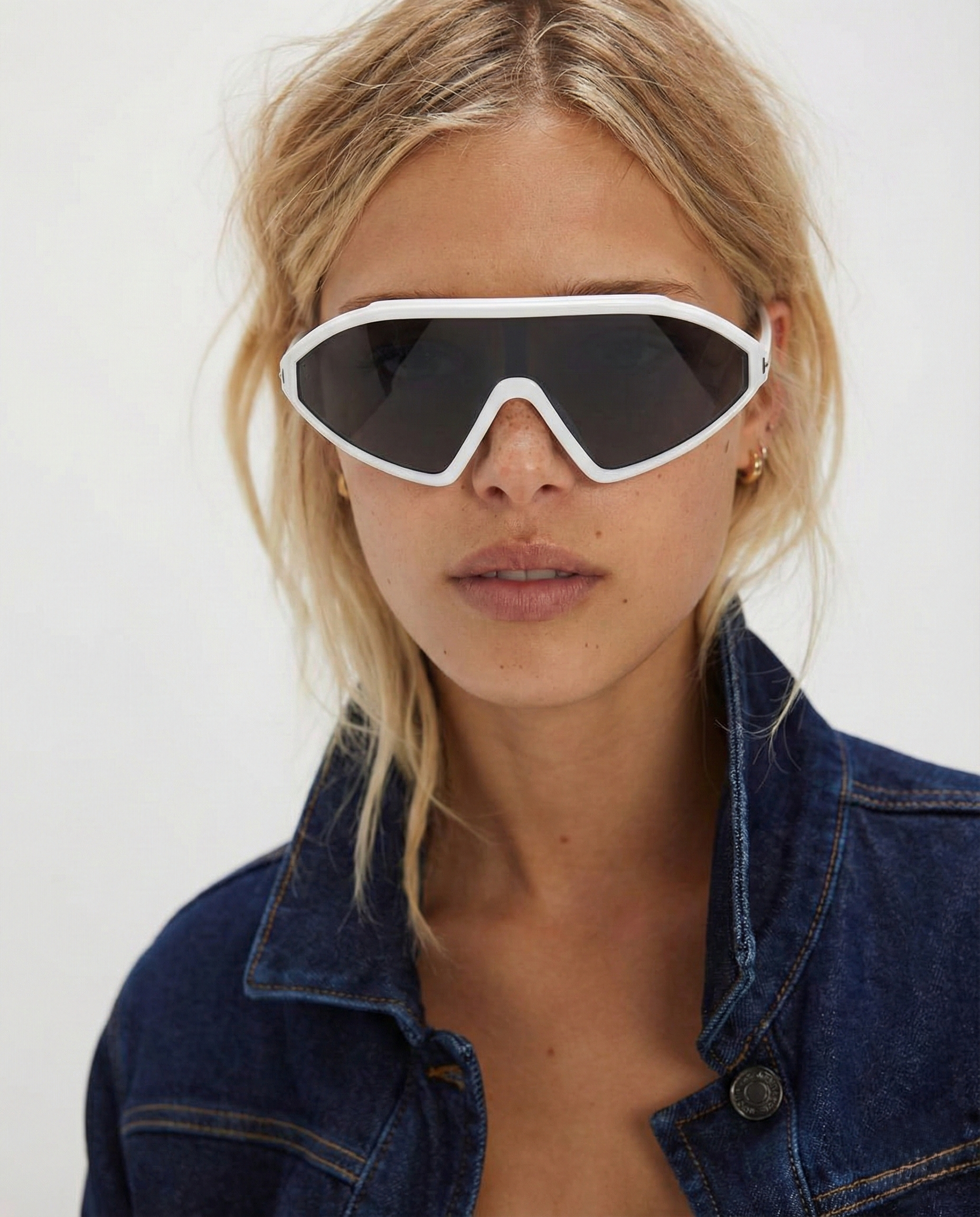 Anna-Berg | Black Angled Acetate Sunglasses
