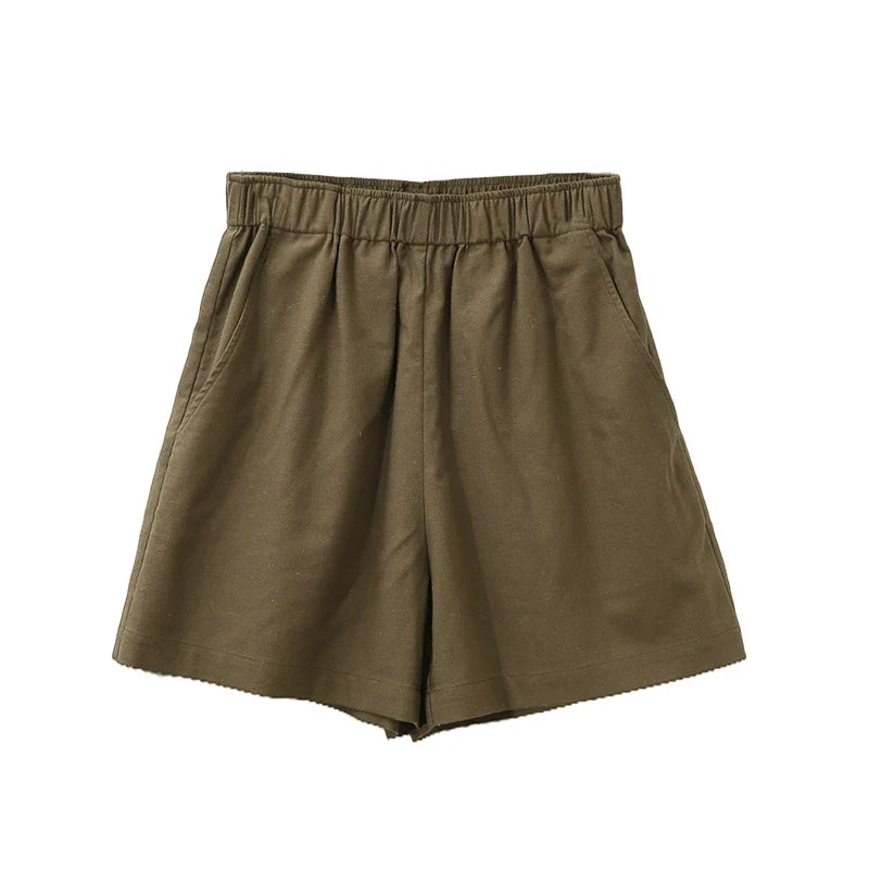 Anna-Berg | Relaxed Fit Drawstring Linen Shorts