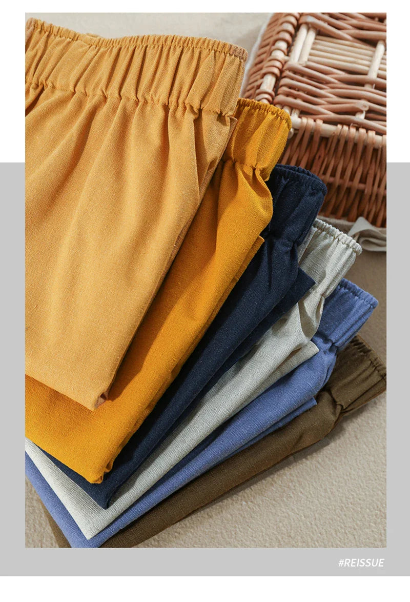 Anna-Berg | Relaxed Fit Drawstring Linen Shorts