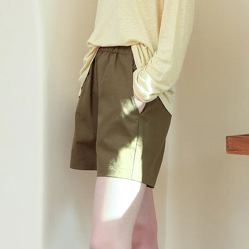 Anna-Berg | Relaxed Fit Drawstring Linen Shorts