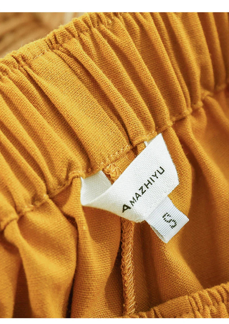 Anna-Berg | Relaxed Fit Drawstring Linen Shorts