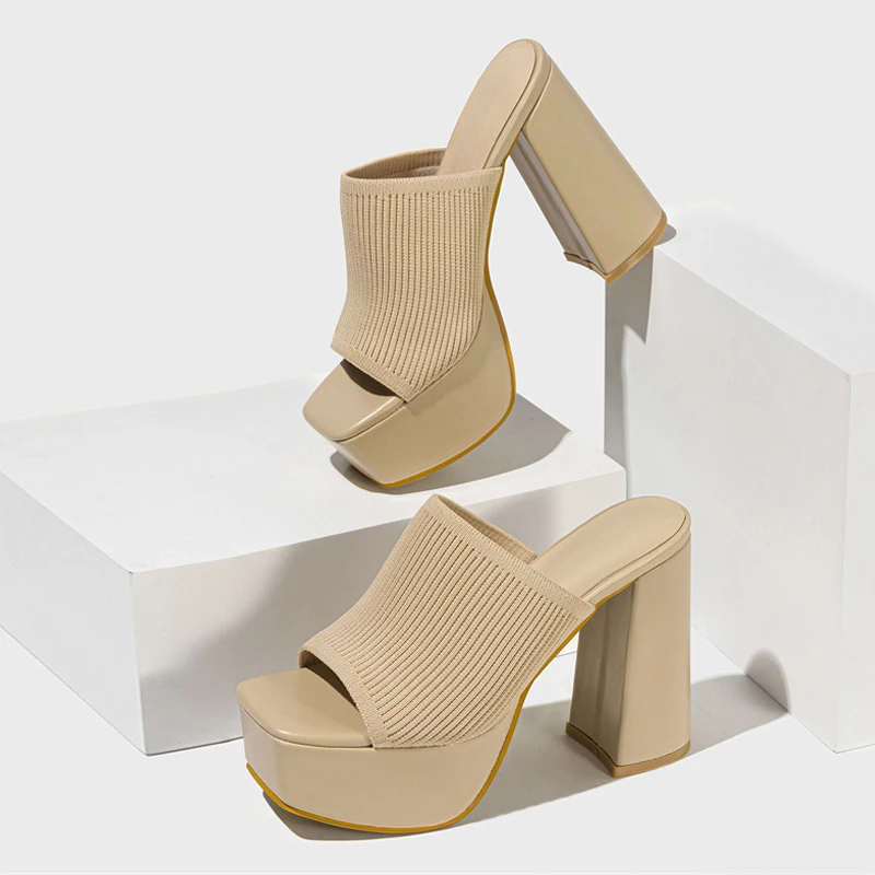 Anna-Berg | Feminine Platform Sandals with Graceful Drape