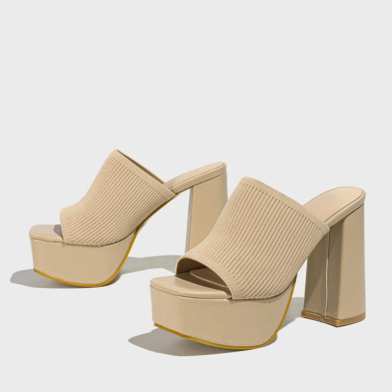 Anna-Berg | Feminine Platform Sandals with Graceful Drape
