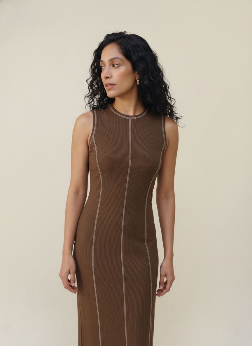 Anna-Berg | Sleeveless Maxi Knit Dress
