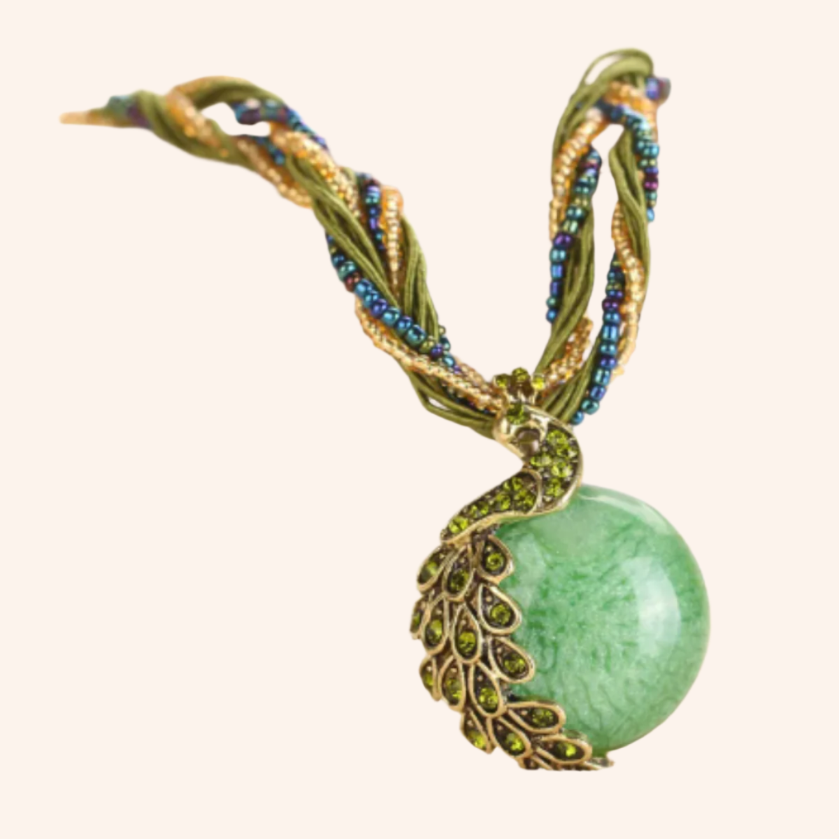 Dazzling Green Sphere Necklace