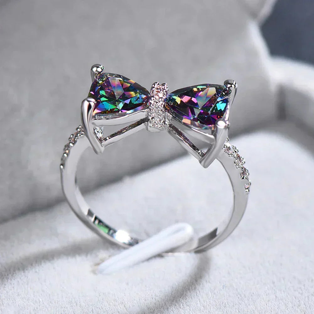 Multicolored Crystal Ring