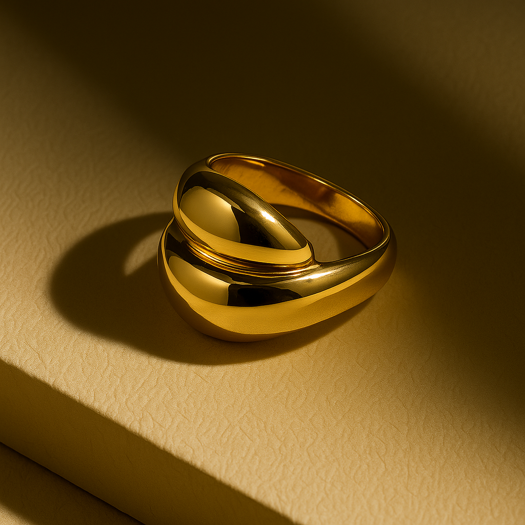 Double-Banded Chunky Ring