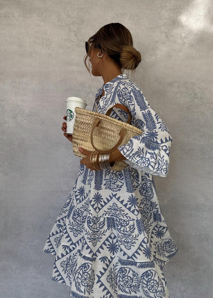Anna-Berg | Boho Patterned Long Sleeve Mini Dress