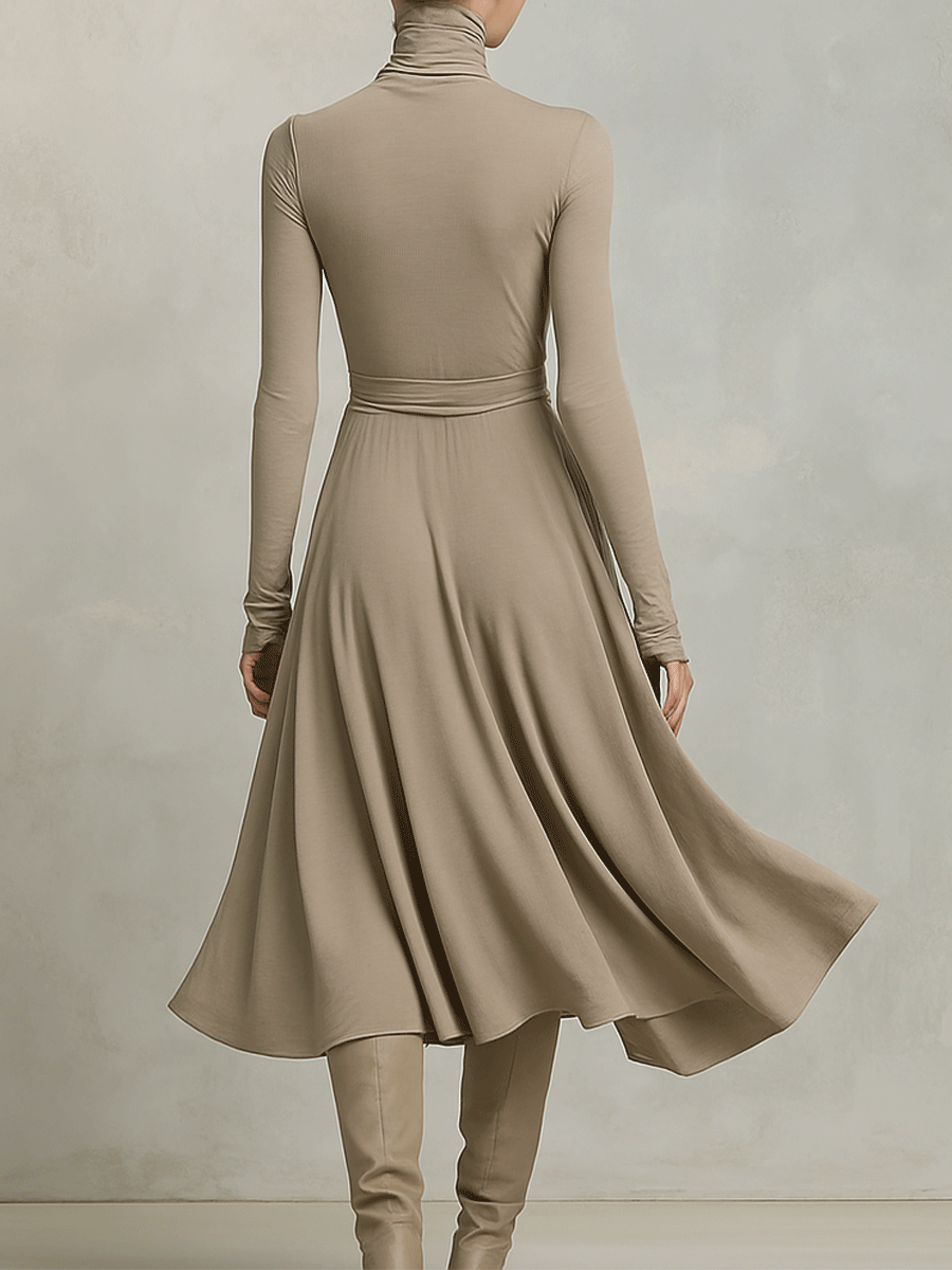 Anna-Berg | Knit Long Sleeve Evening Dress