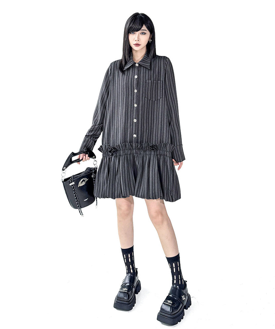Anna-Berg | Stripe Tier Shirt Dress