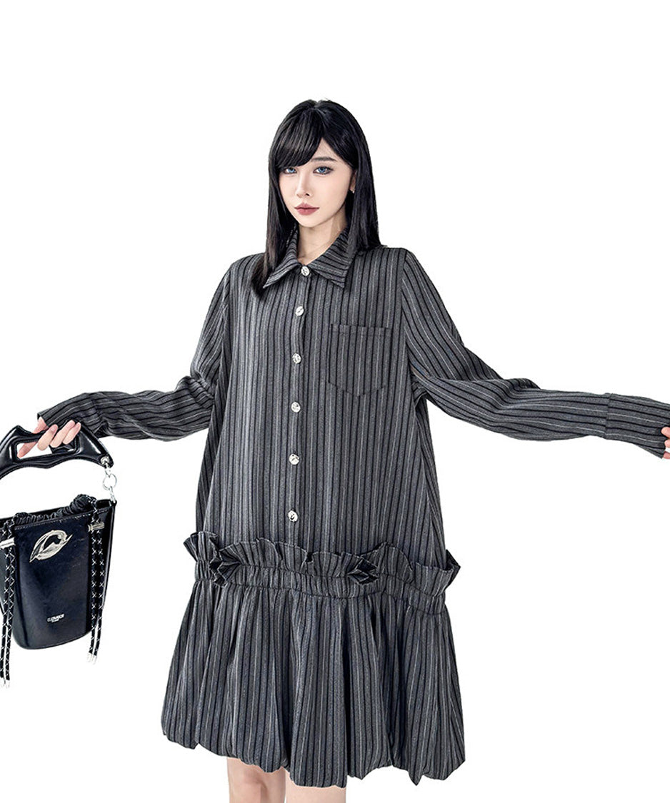 Anna-Berg | Stripe Tier Shirt Dress