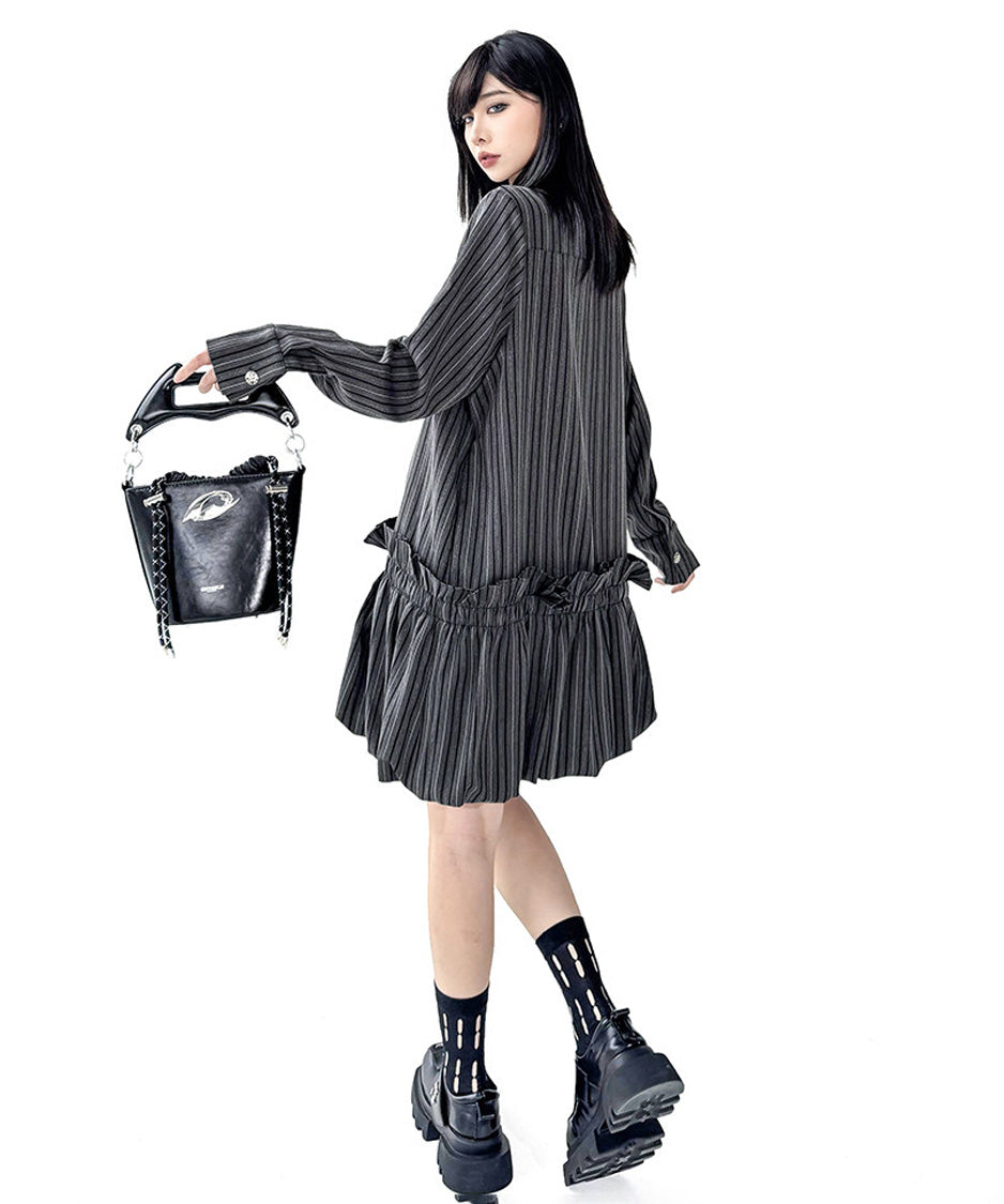Anna-Berg | Stripe Tier Shirt Dress