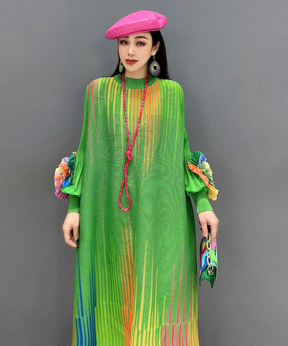 Anna-Berg | Gradient Pleats Long Dress