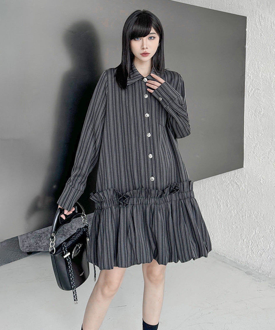 Anna-Berg | Stripe Tier Shirt Dress