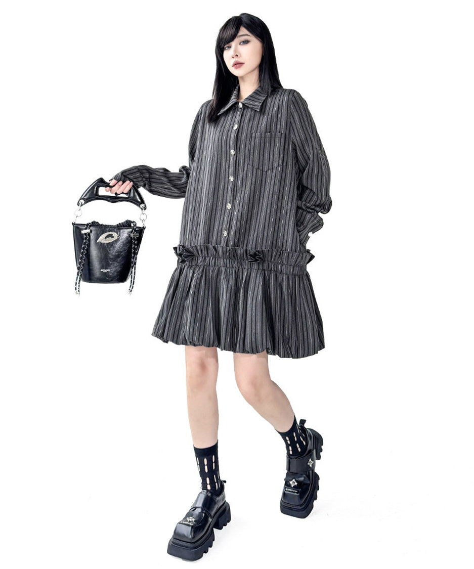 Anna-Berg | Stripe Tier Shirt Dress