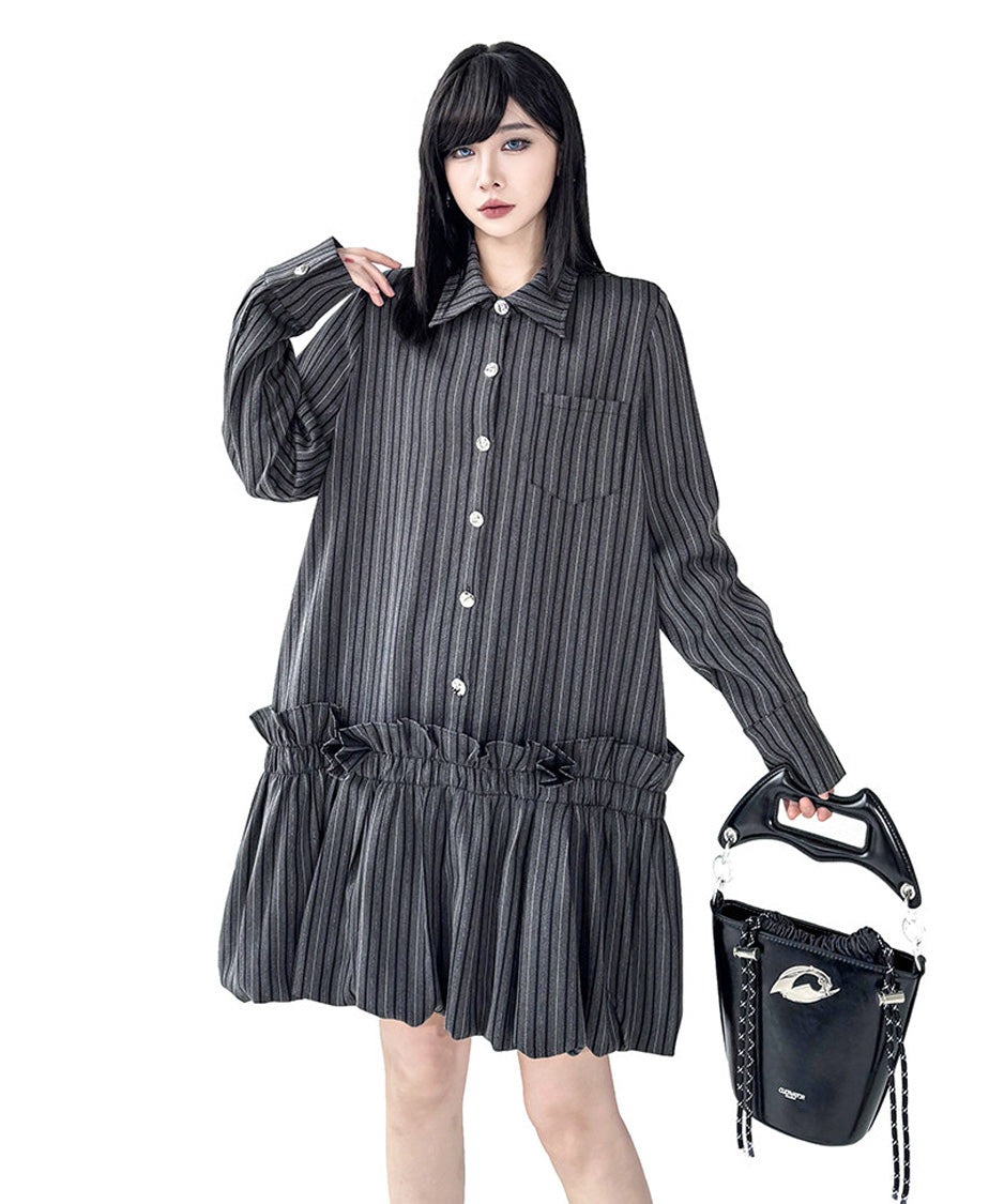 Anna-Berg | Stripe Tier Shirt Dress