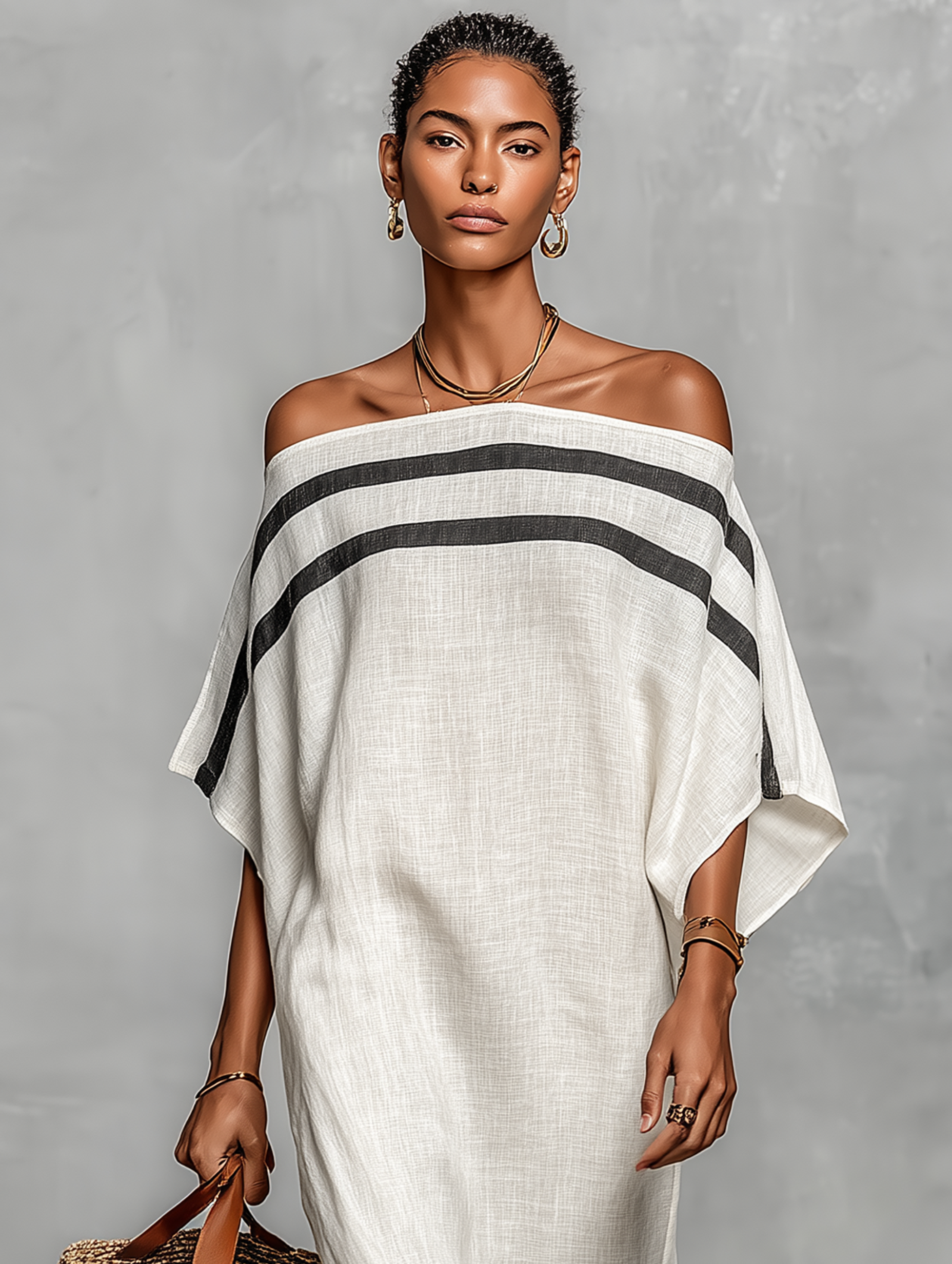 Anna-Berg | Linen Off-Shoulder Dress