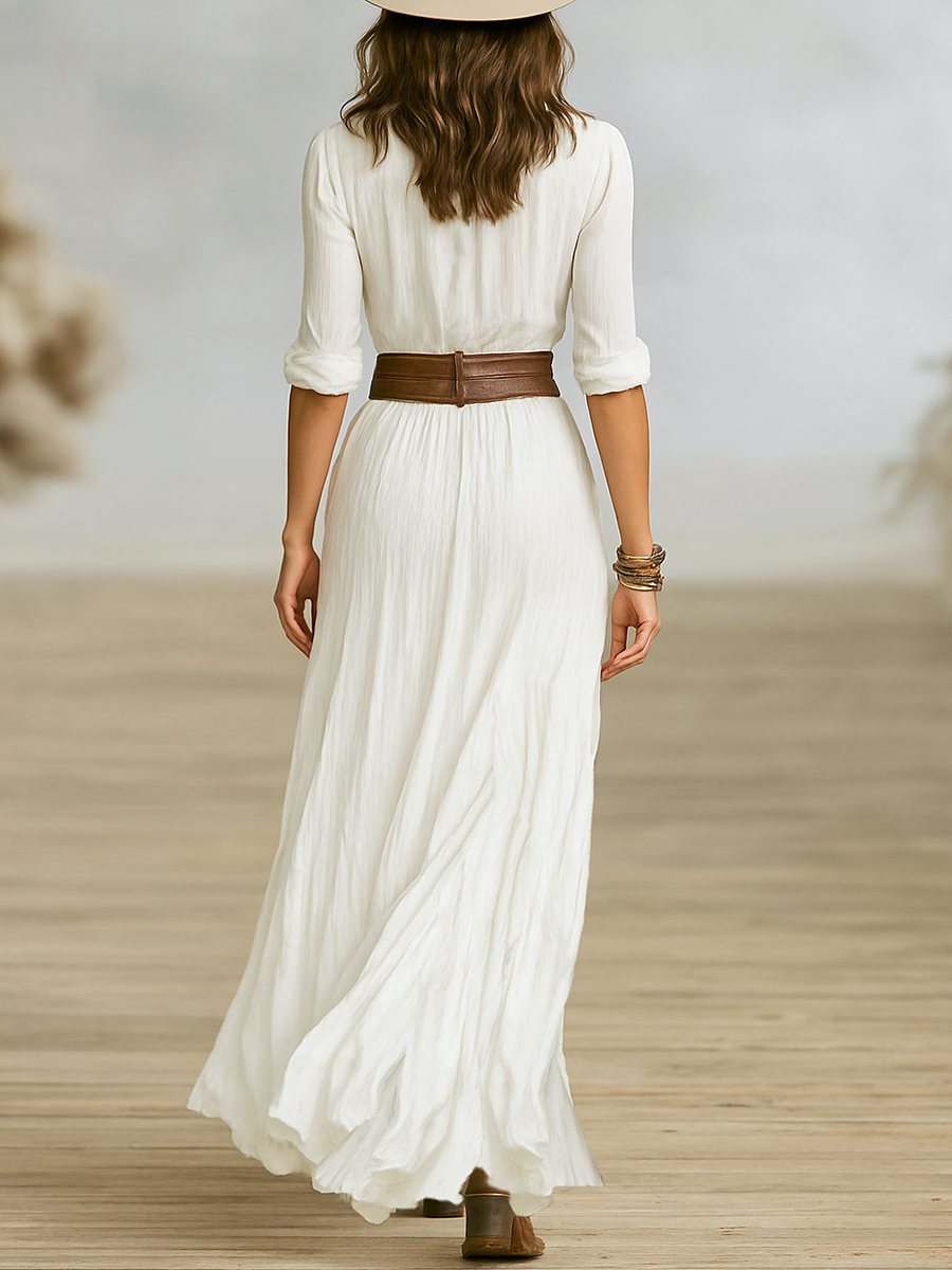 Anna-Berg | Linen Pleated Dress