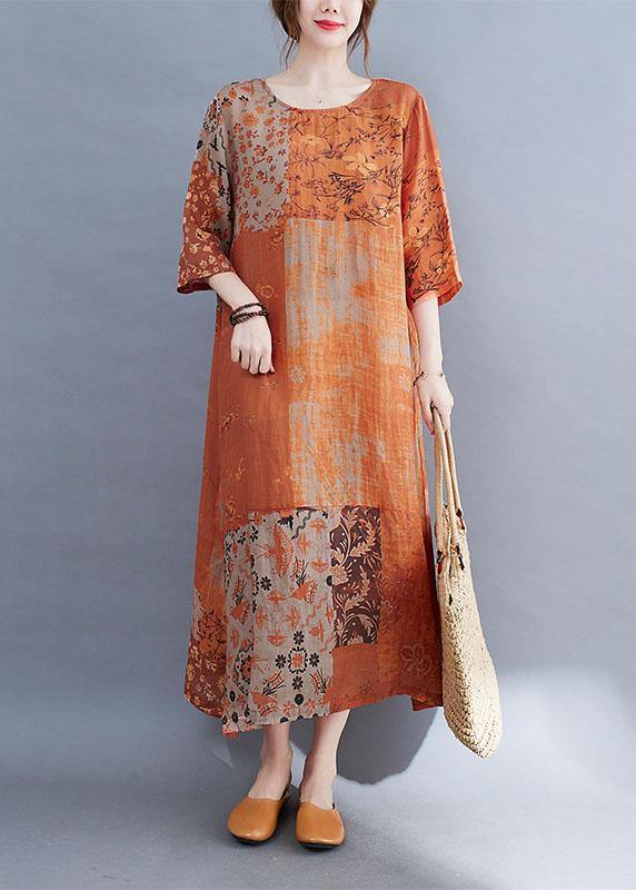 Anna-Berg | Modern Color Block O-Neck Sleeve Dress