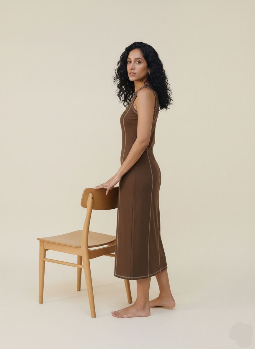 Anna-Berg | Sleeveless Maxi Knit Dress