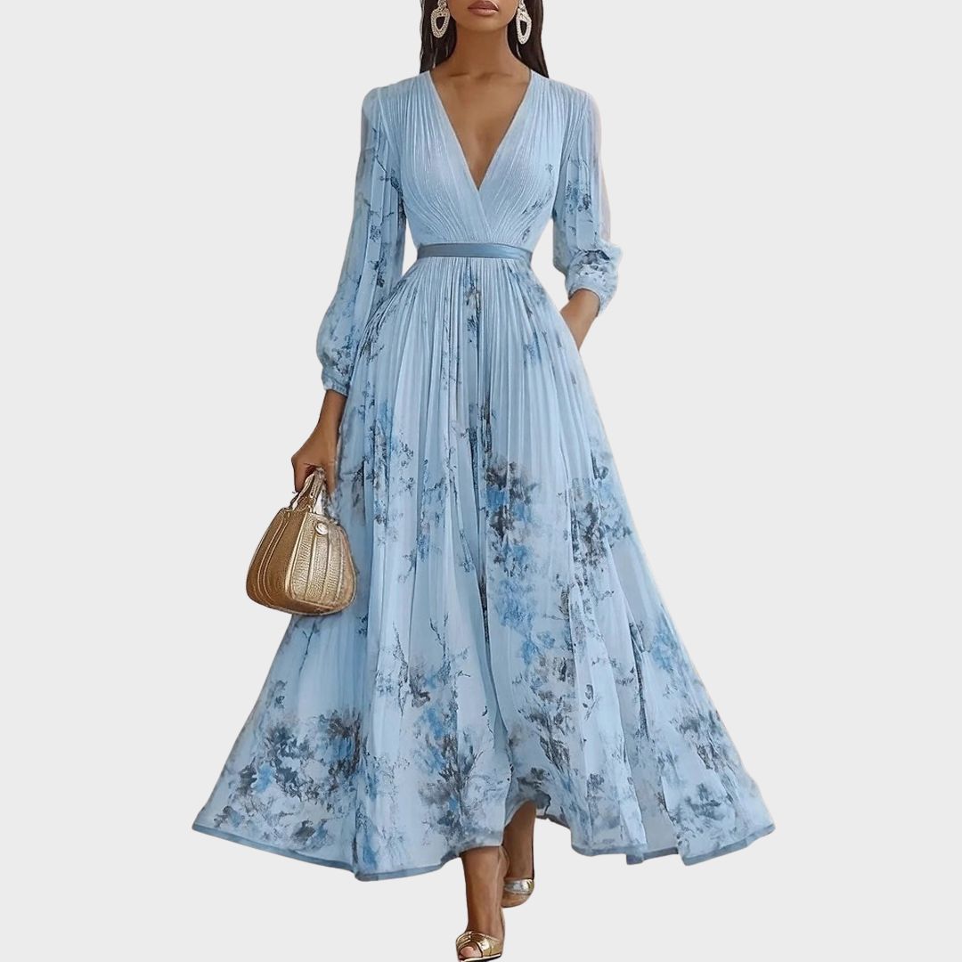 Anna-Berg | Elegant Pleated Maxi Dress Made to Turn Heads