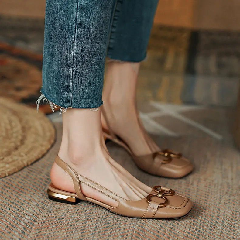 Anna-Berg | Slingback Heels in Leather