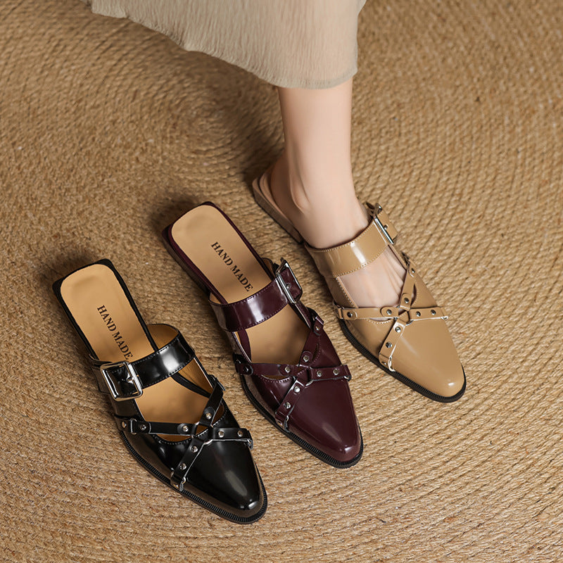 Anna-Berg | Leather Slingback Heels