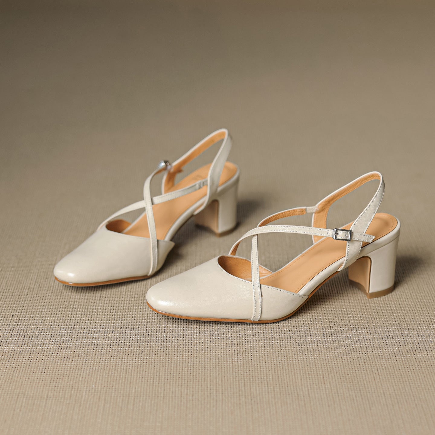 Anna-Berg | Leather Slingback Heels
