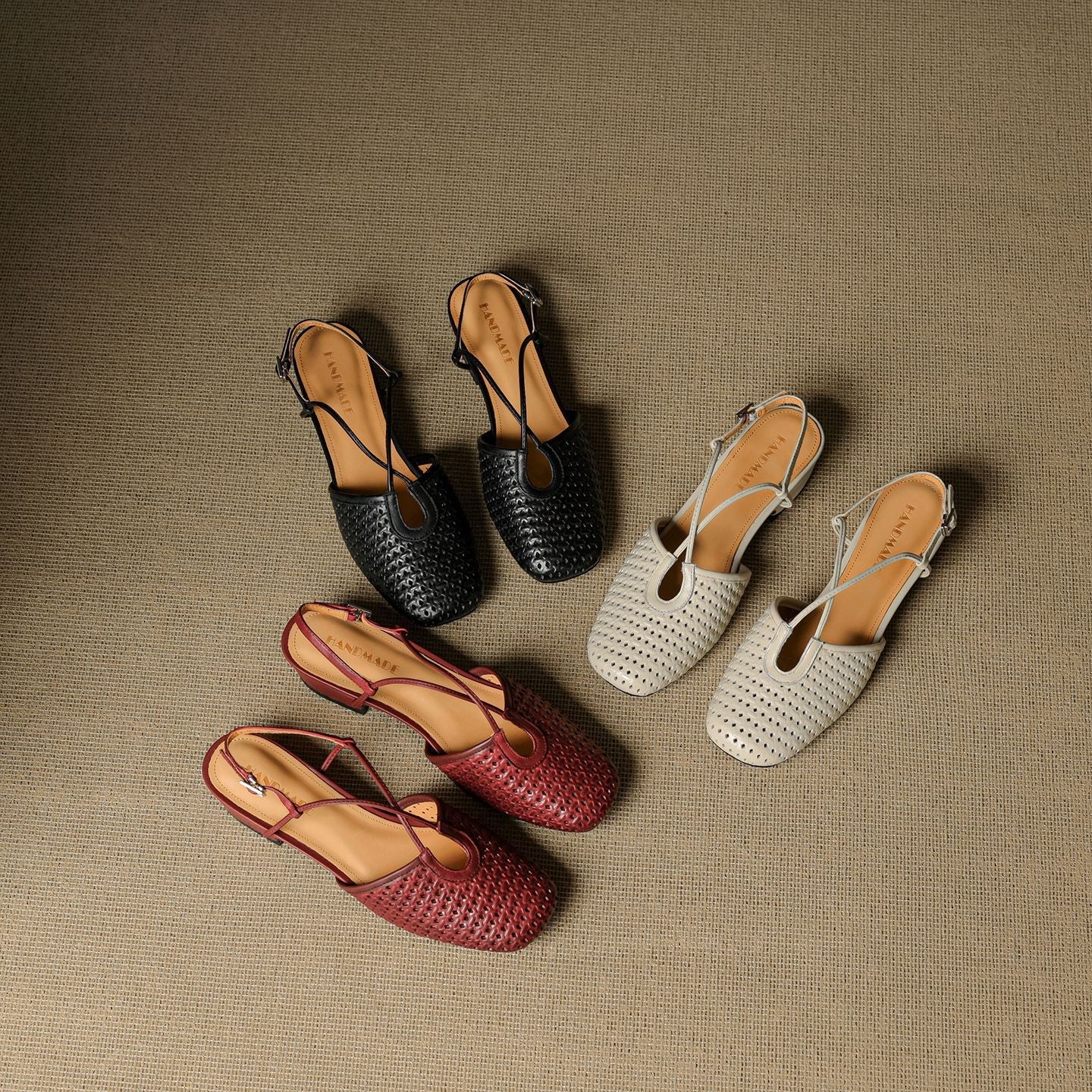 Anna-Berg | Genuine Leather Slingback Heels