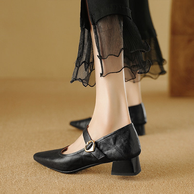 Anna-Berg | Merlot Leather Heels