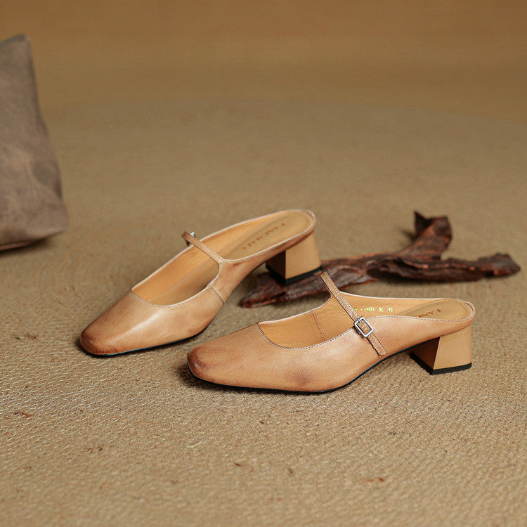 Anna-Berg | Genuine Leather Mules