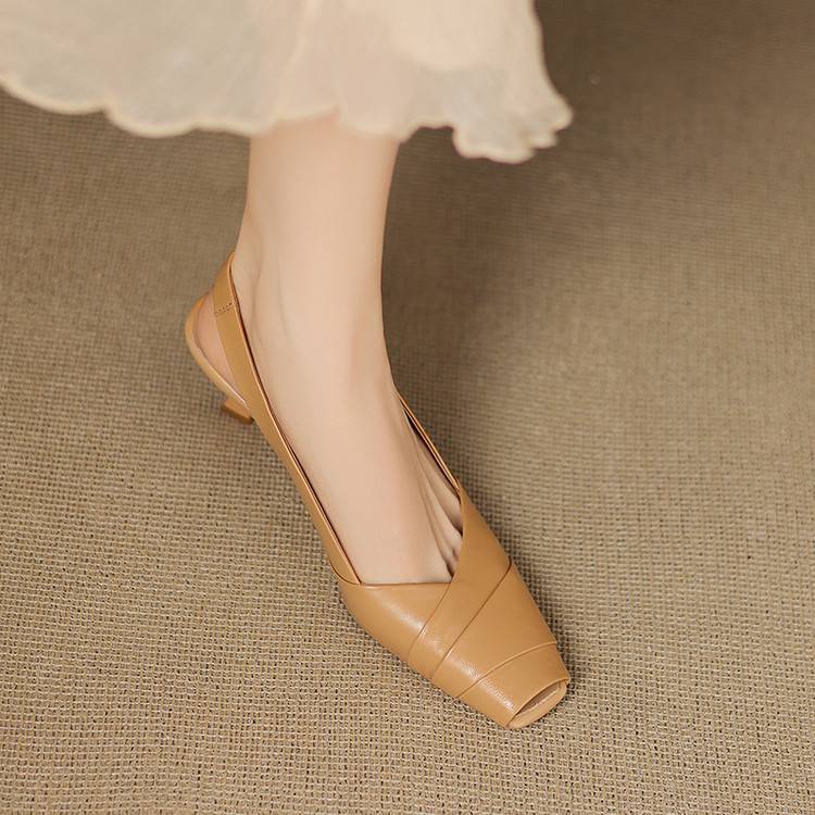 Anna-Berg | Genuine Leather Slingback Heels