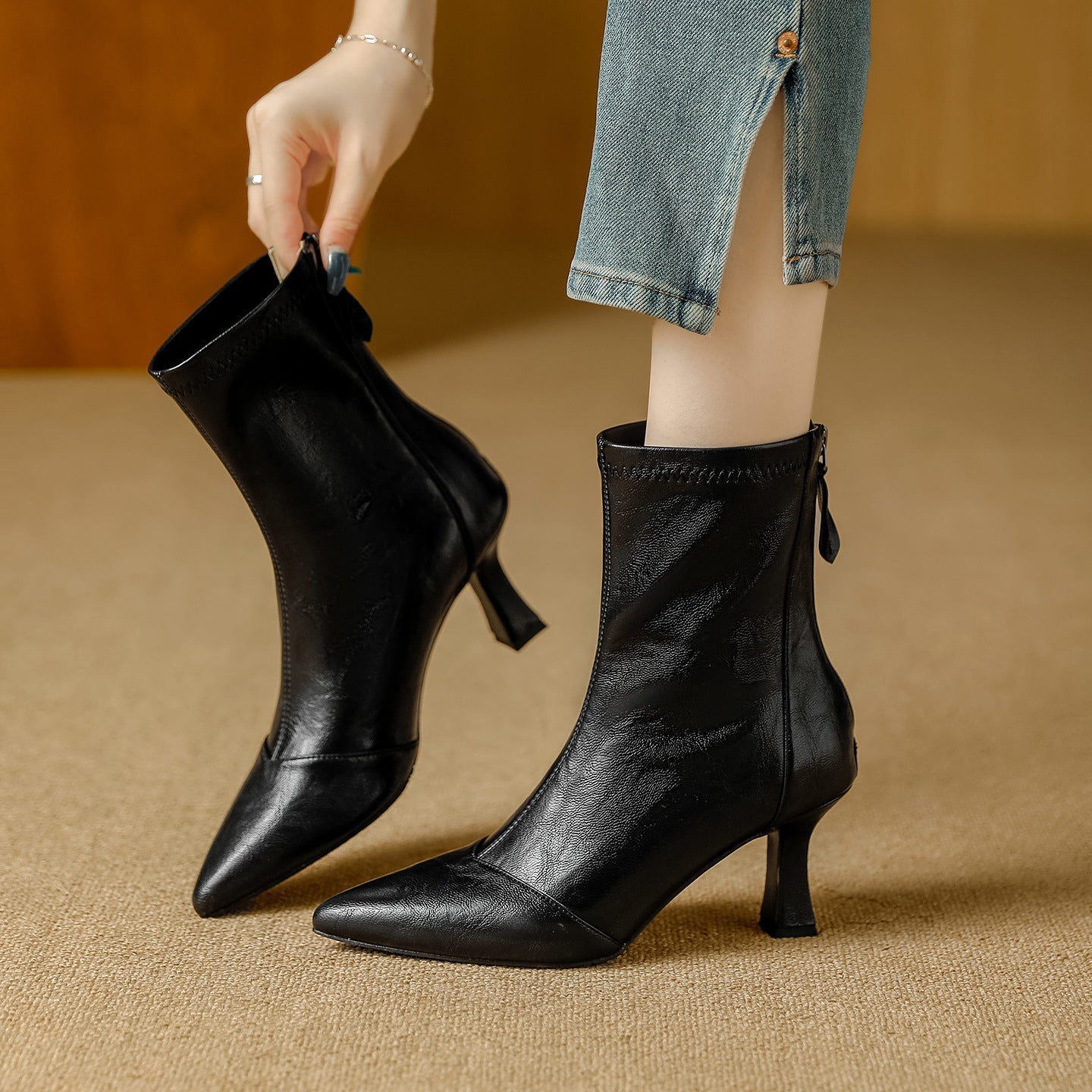 Anna-Berg | Leather Ankle Boots