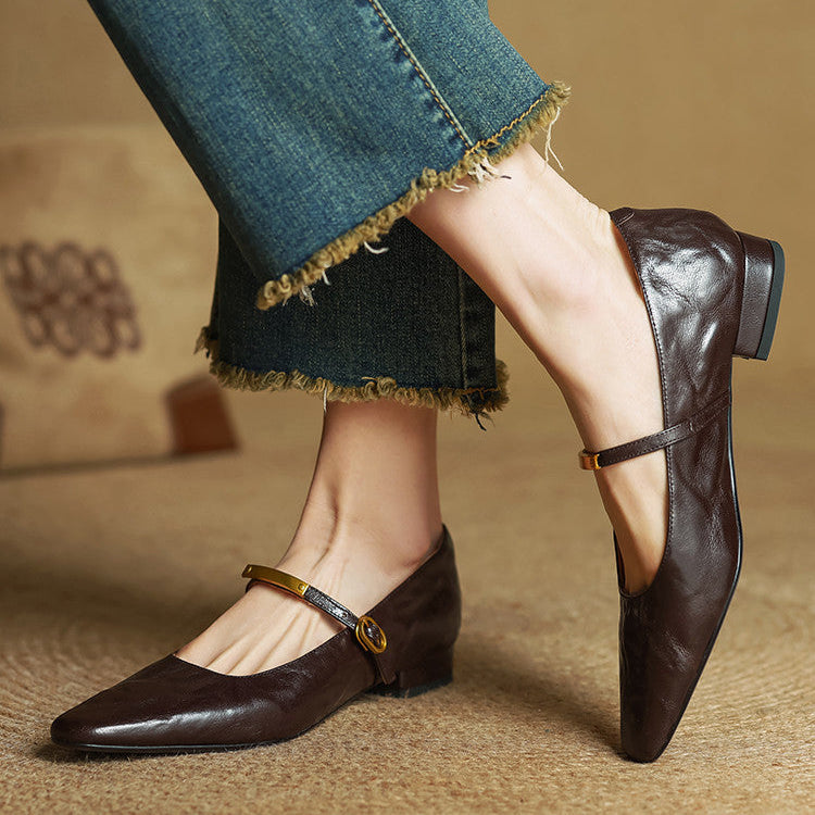 Anna-Berg | Merlot Leather Pumps