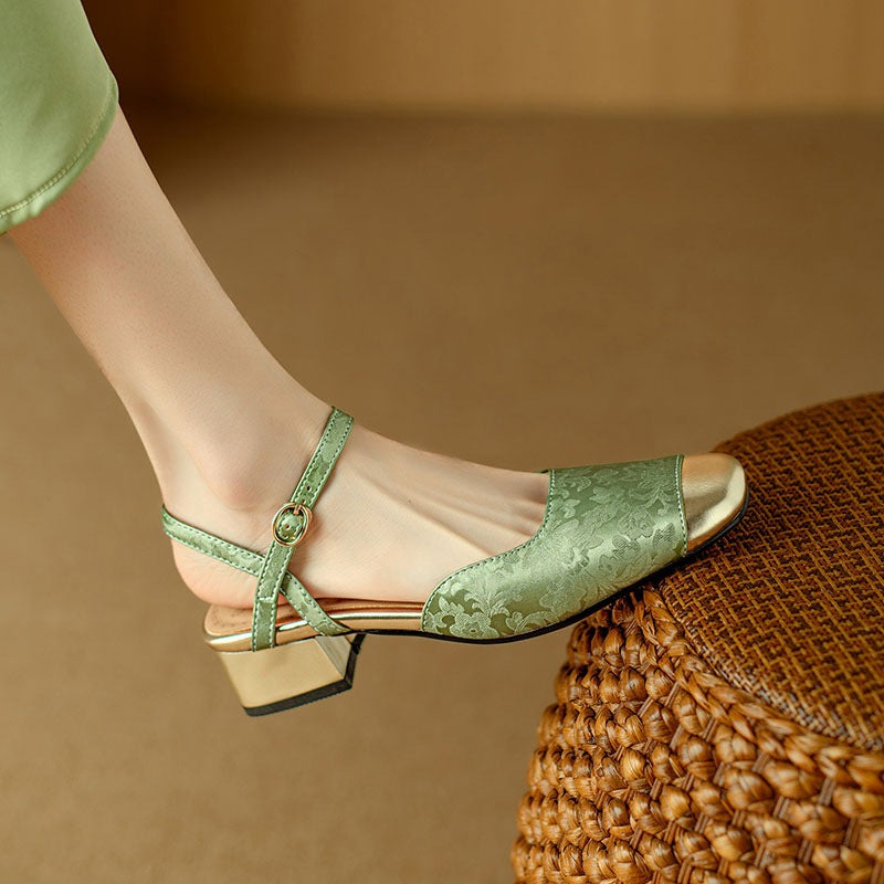 Anna-Berg | Slingback Heels in Leather