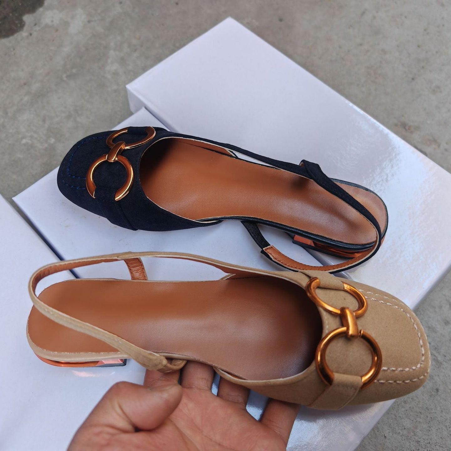 Anna-Berg | Slingback Heels in Leather